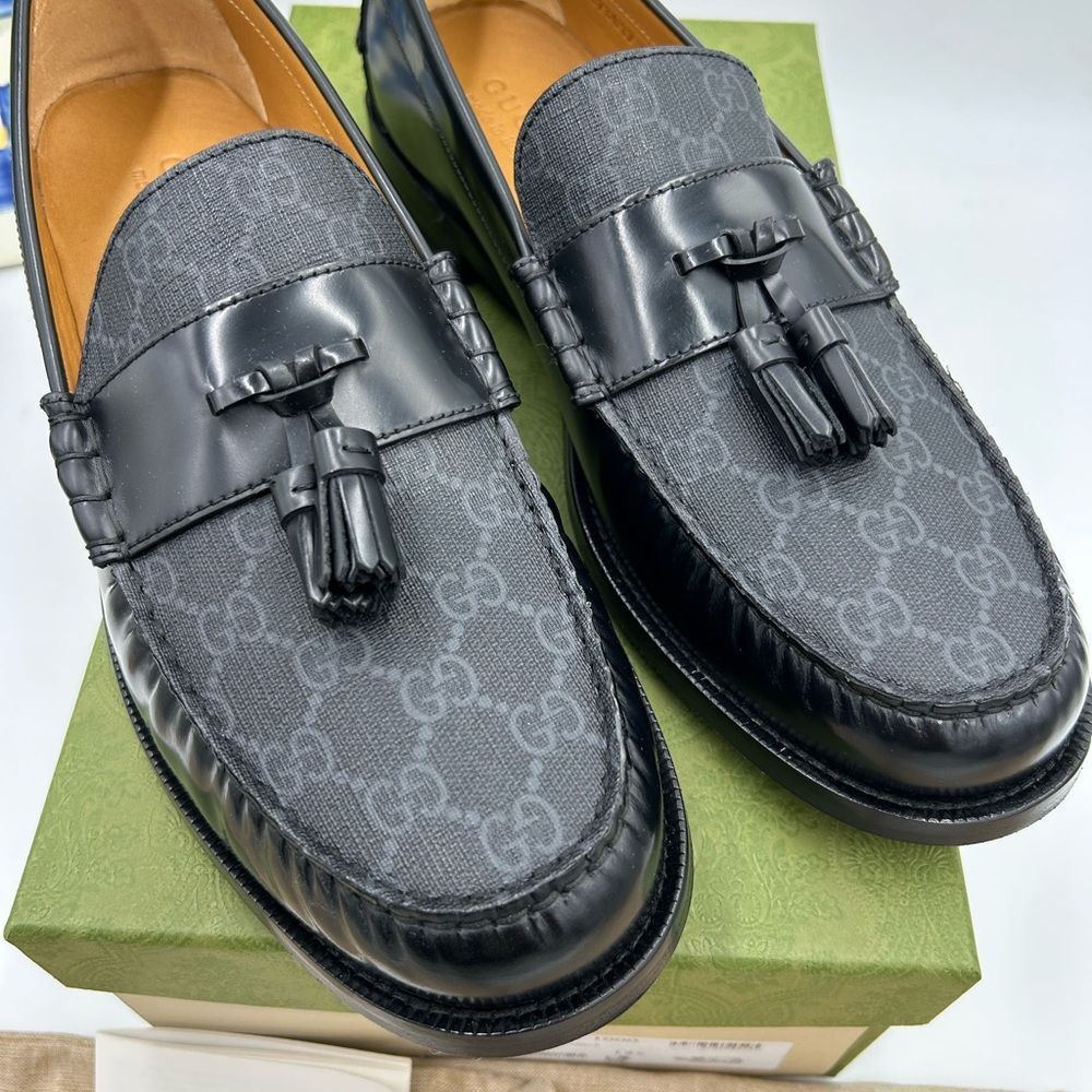 Men's Gucci millennial Supreme loafers size 12.5 made in Italy - Picture 4 of 12